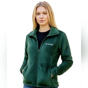 Columbia Emerald Green Full Zip Fleece Womens Jacket. XS.